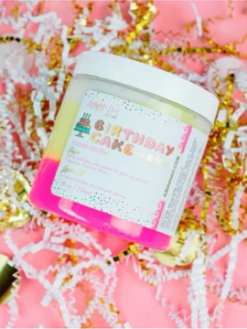 Aminnah AMNH Birthday Cake Sugar Polish — Full Size New